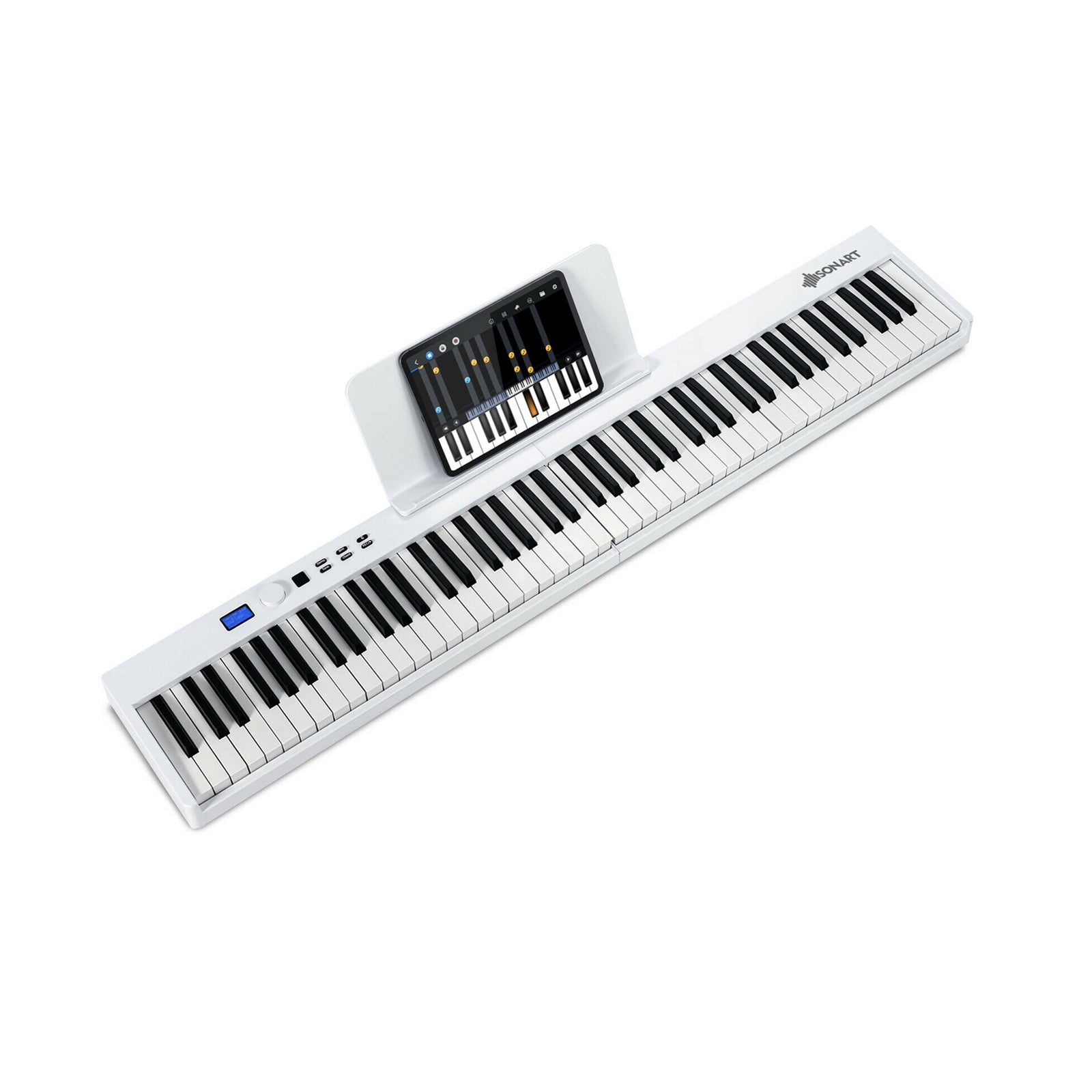 88-Key Foldable Digital Piano with MIDI and Wireless BT, White Pianos & Keyboards at Gallery Canada