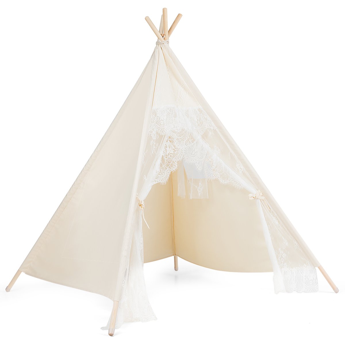 Kids Lace Teepee Tent Folding Children Playhouse with Bag Play Tents & Playhouse Options  at Gallery Canada