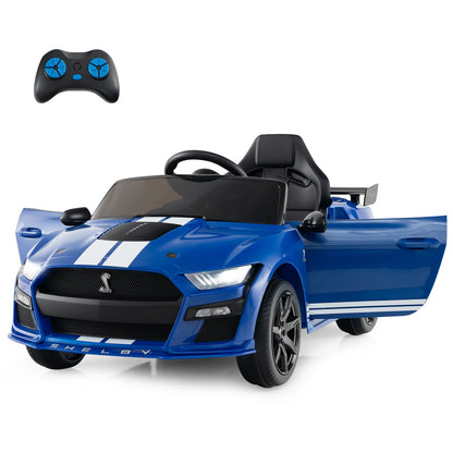 12V Licensed Ford Mustang Shelby GT500 Kids Ride on Car with Remote Control for Kids Aged 3-8, Blue Powered Ride On Toys Blue  at Gallery Canada