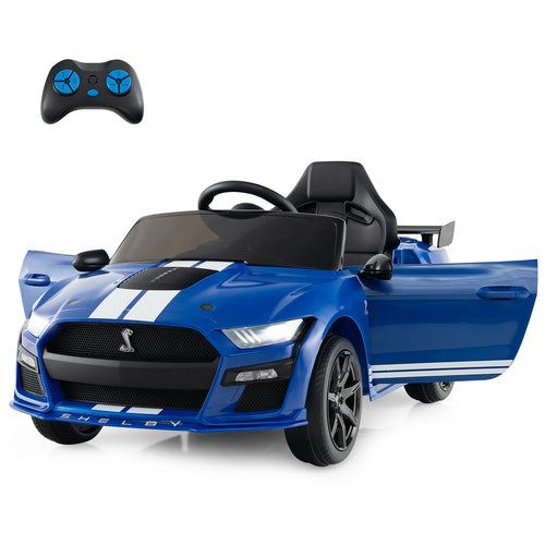 12V Licensed Ford Mustang Shelby GT500 Kids Ride on Car with Remote Control for Kids Aged 3-8, Blue