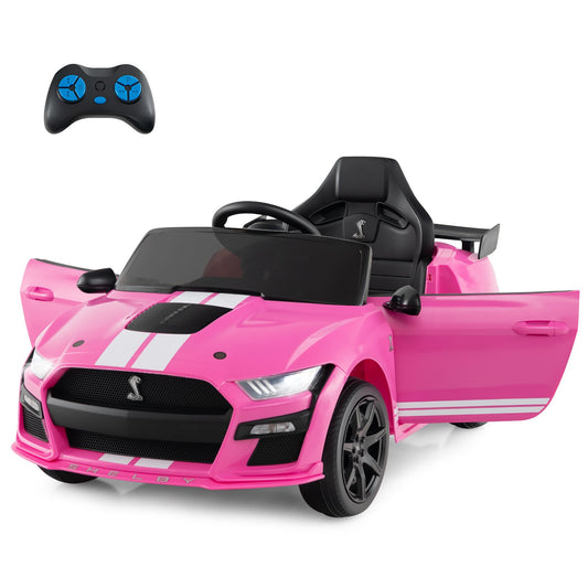 12V Licensed Ford Mustang Shelby GT500 Kids Ride on Car with Remote Control for Kids Aged 3-8, Pink Powered Ride On Toys Pink  at Gallery Canada