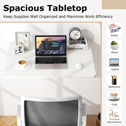 Wall-Mounted Drop-Leaf Table Folding Kitchen Dining Table Desk, White Laptop Tables & Printer Stands   at Gallery Canada