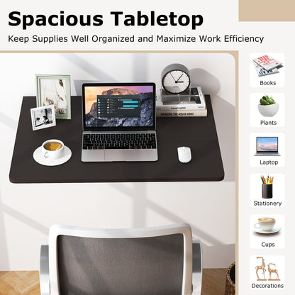 Space Saver Folding Wall-Mounted Drop-Leaf Table, Brown Laptop Tables & Printer Stands   at Gallery Canada