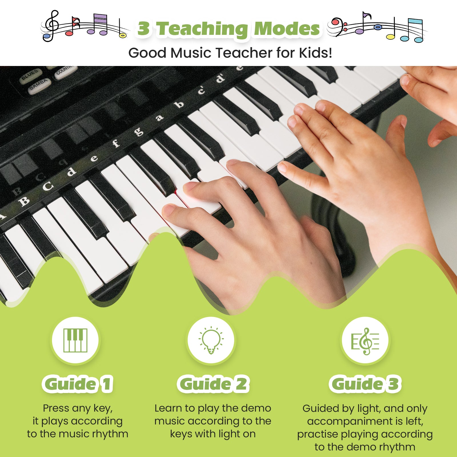 37 Keys Kids Piano Keyboard with Stool and Piano Lid, Black Pianos & Keyboards at Gallery Canada