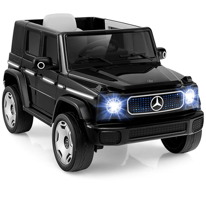 12V Licensed Mercedes-Benz EQG Kids Ride On Car with Remote Control, Black Powered Ride On Toys Black  at Gallery Canada