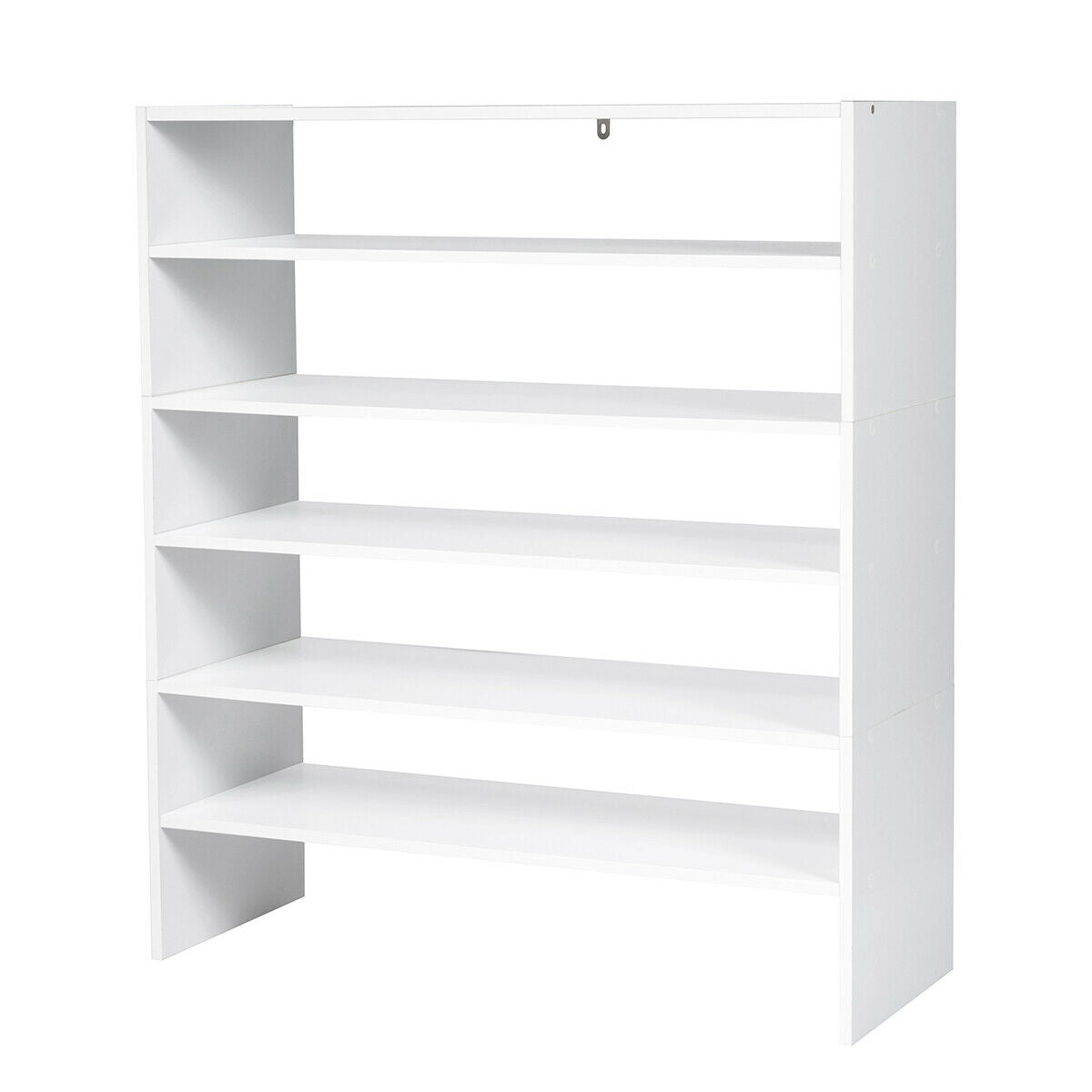 3 Pieces 31-Inch Stackable Multi-Shape Shoe Rack, White Shoe Racks & Storage Benches at Gallery Canada