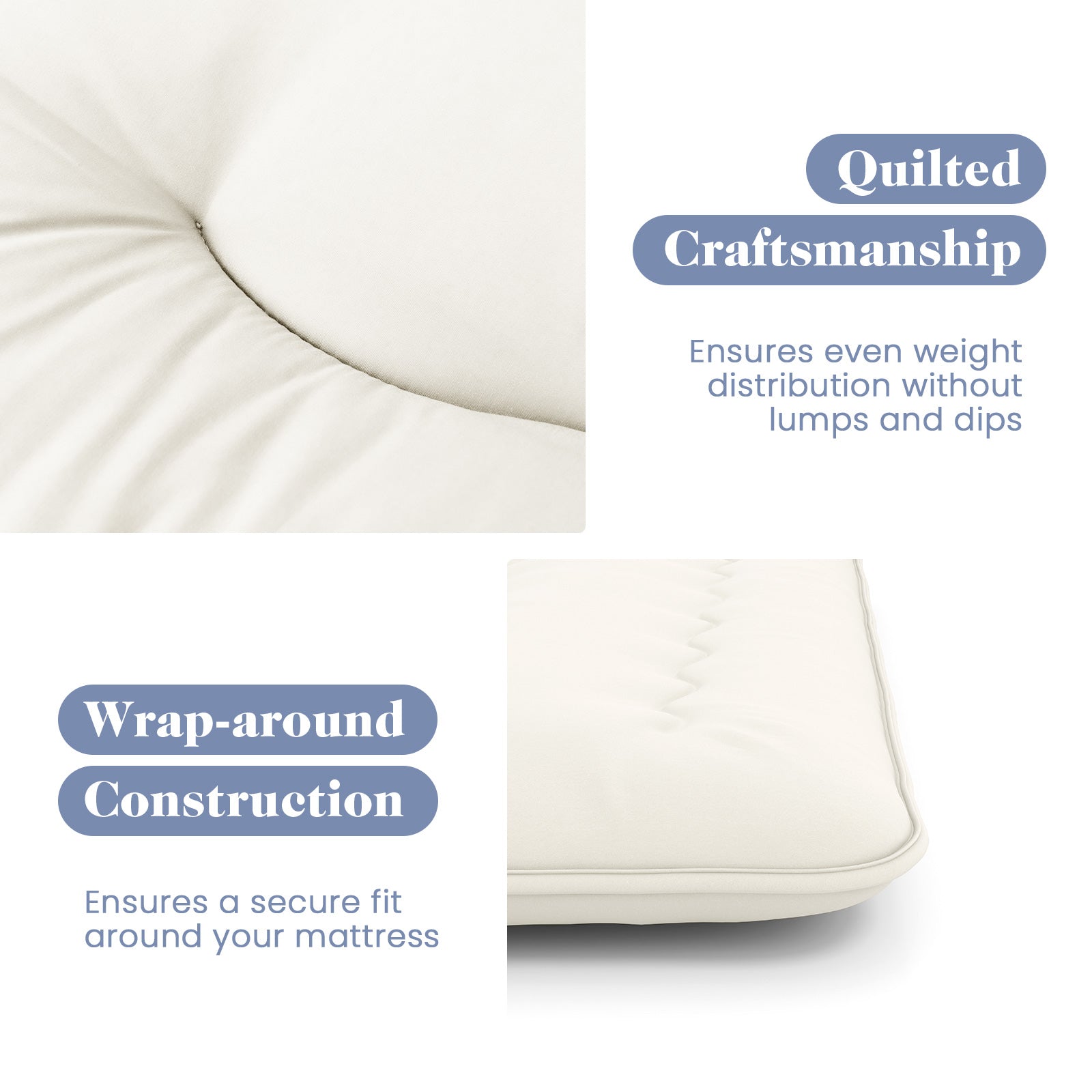 Queen/King/Twin/Full Futon Mattress Floor Sleeping Pad with Washable Cover Beige-Queen Size, Beige Mattresses at Gallery Canada