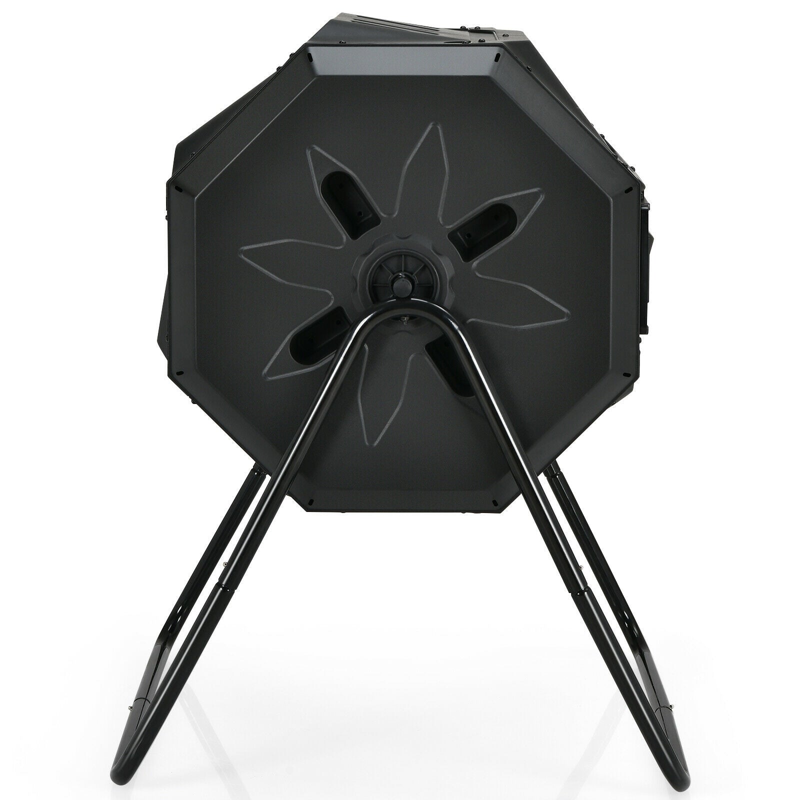 43 Gallon Composting Tumbler Compost Bin with Dual Rotating Chamber, Black Garden Tools at Gallery Canada