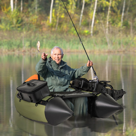 Portable Fishing Boat with 3 Detachable Storage Boxes, Green Surfing Green  at Gallery Canada