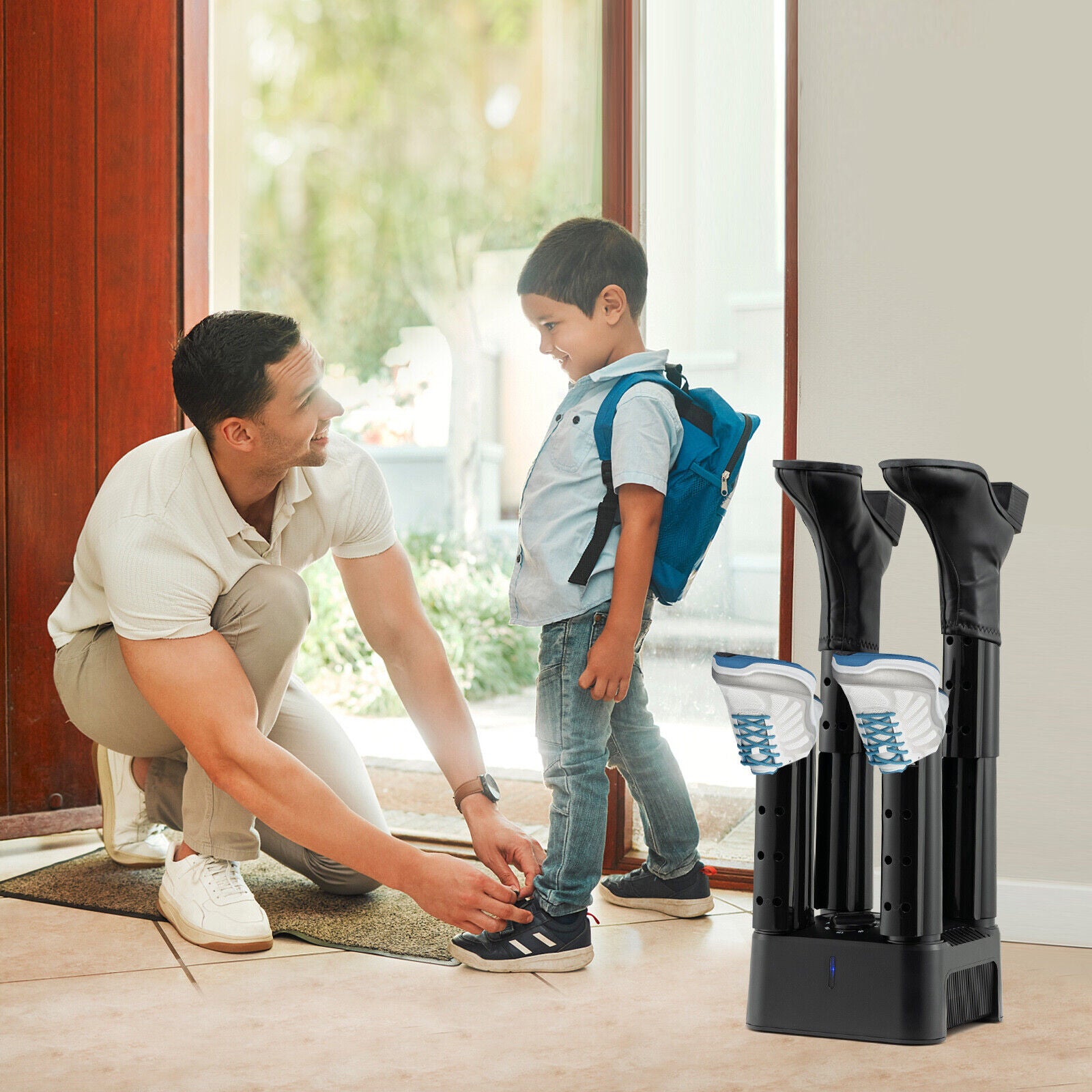 Prevent Odor Mold & Bacteria 4 Shoe Electric Dryer with Timer, Black Dryers at Gallery Canada
