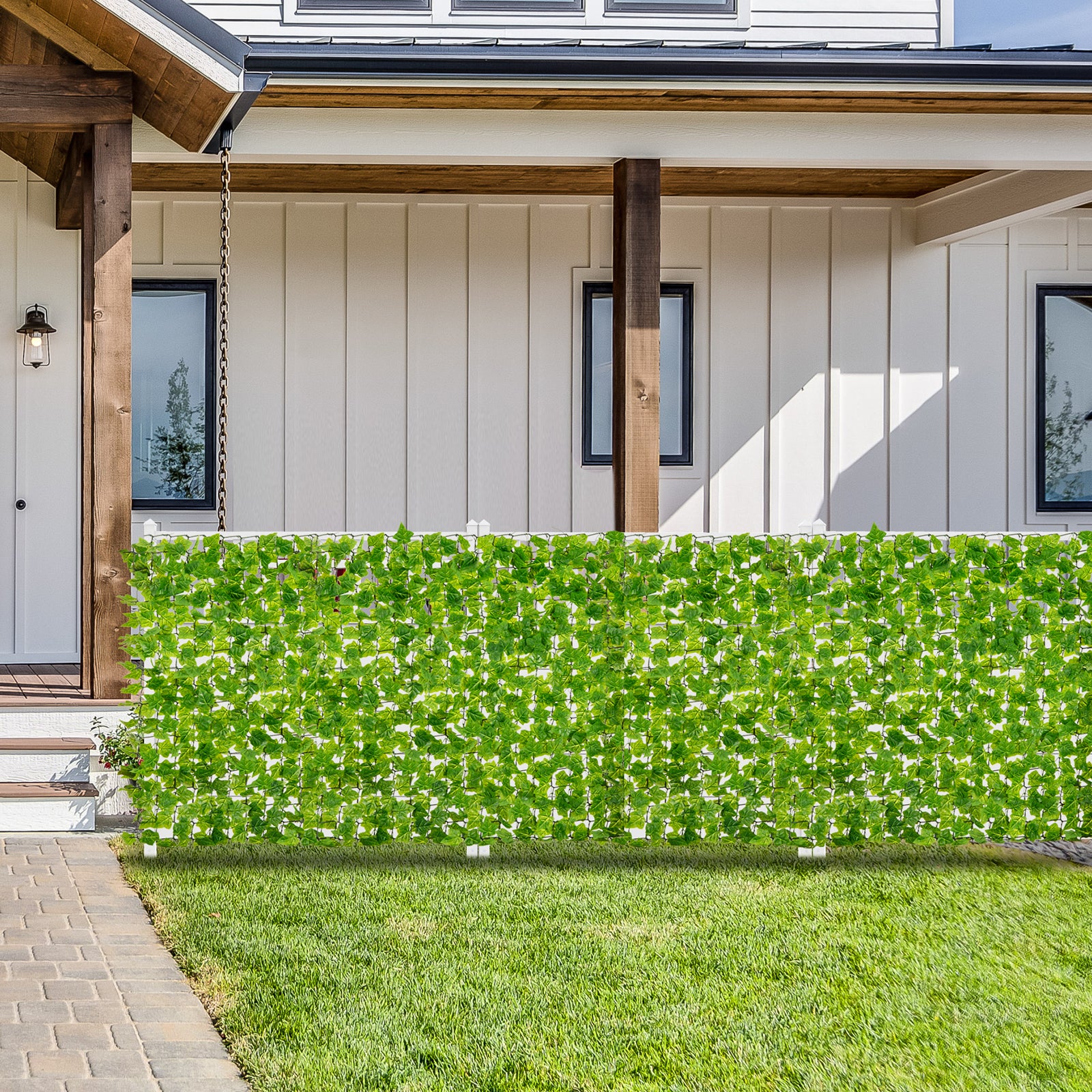 120 x 40 Inch Artificial Ivy Privacy Fence Faux Ivy Vines Covering, Light Green Decorative Fencing & Flooring at Gallery Canada