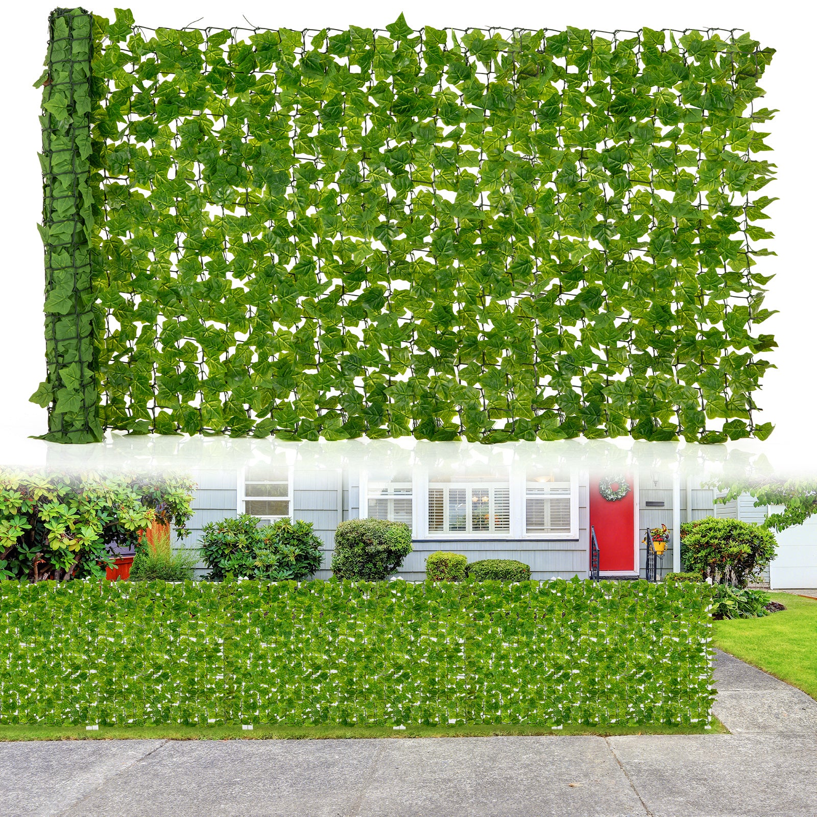 120 x 40 Inch Artificial Ivy Privacy Fence Faux Ivy Vines Covering, Light Green Decorative Fencing & Flooring at Gallery Canada