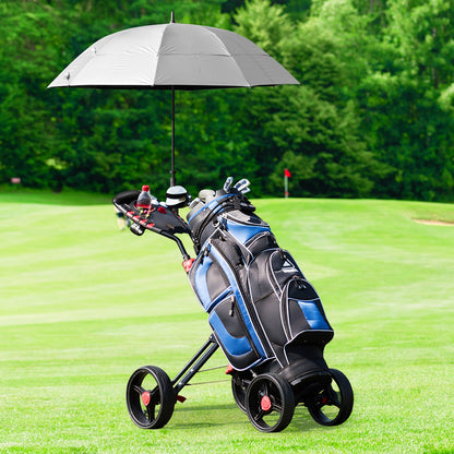 4 Wheel Folding Golf Pull Push Cart Trolley, Black Golf   at Gallery Canada