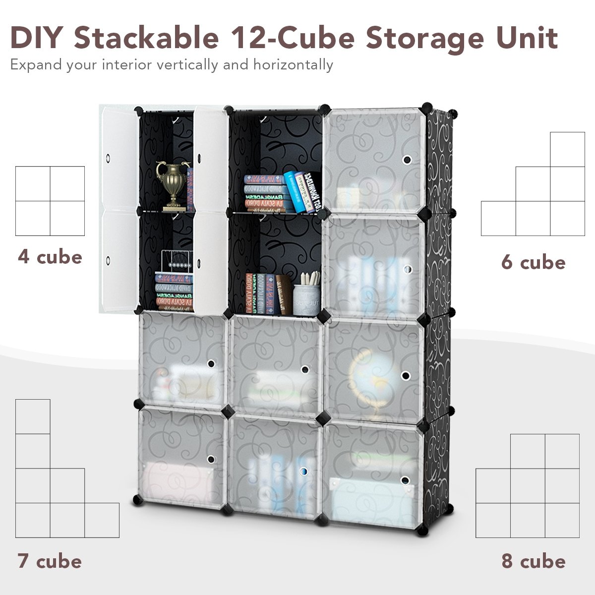 DIY 12 Cube Portable Closet Storage Organizer, Black Clothing & Closet Storage at Gallery Canada