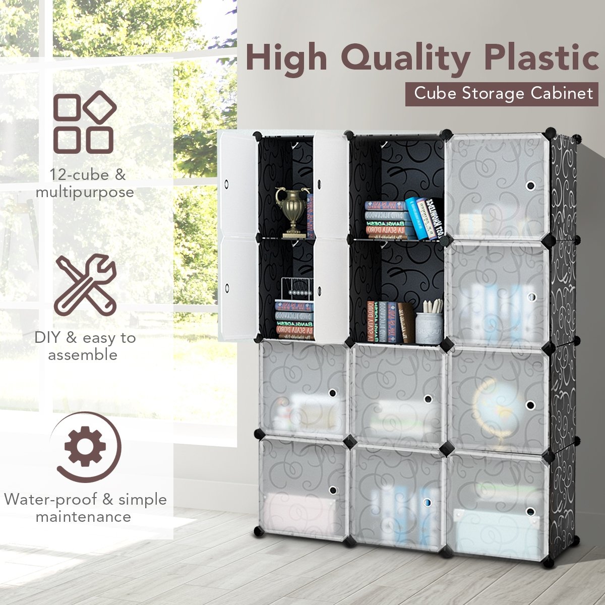 DIY 12 Cube Portable Closet Storage Organizer, Black Clothing & Closet Storage at Gallery Canada