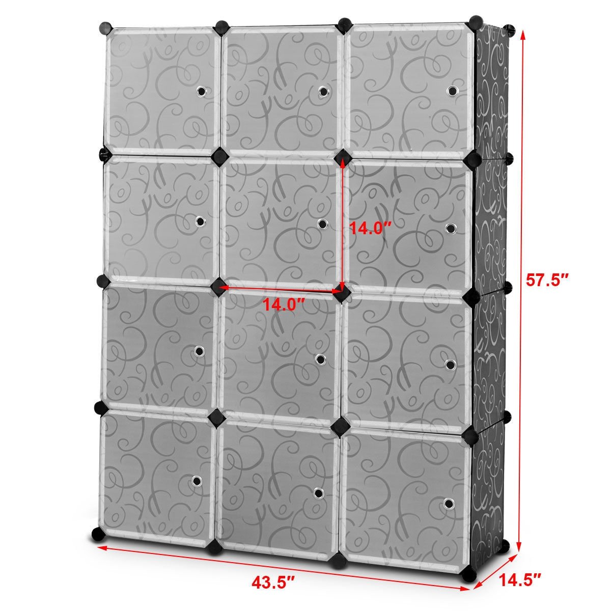 DIY 12 Cube Portable Closet Storage Organizer, Black Clothing & Closet Storage at Gallery Canada