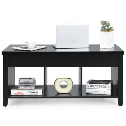 Lift Top Coffee Table with Hidden Storage Compartment, Black Coffee Tables at Gallery Canada