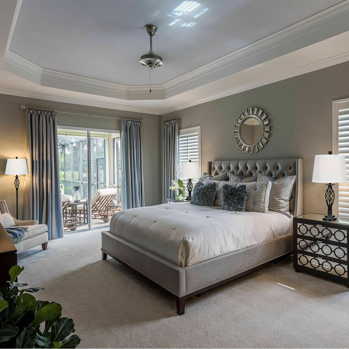 3 Pieces Lamp Set 2 Table Lamps 1 Floor Lamp with Fabric Shades, White Table & Floor Lamps at Gallery Canada