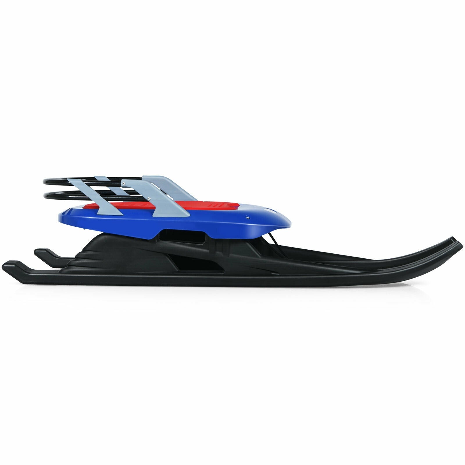 Folding Kids' Metal Snow Sled with Pull Rope Snow Slider and Leather Seat, Blue Winter Sports & Activities at Gallery Canada