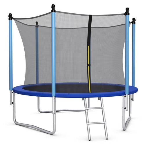 Outdoor Trampoline with Safety Closure Net-15 ft, Multicolor
