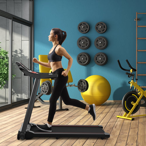 2.25HP Electric Running Machine Treadmill with Speaker and APP Control, Red