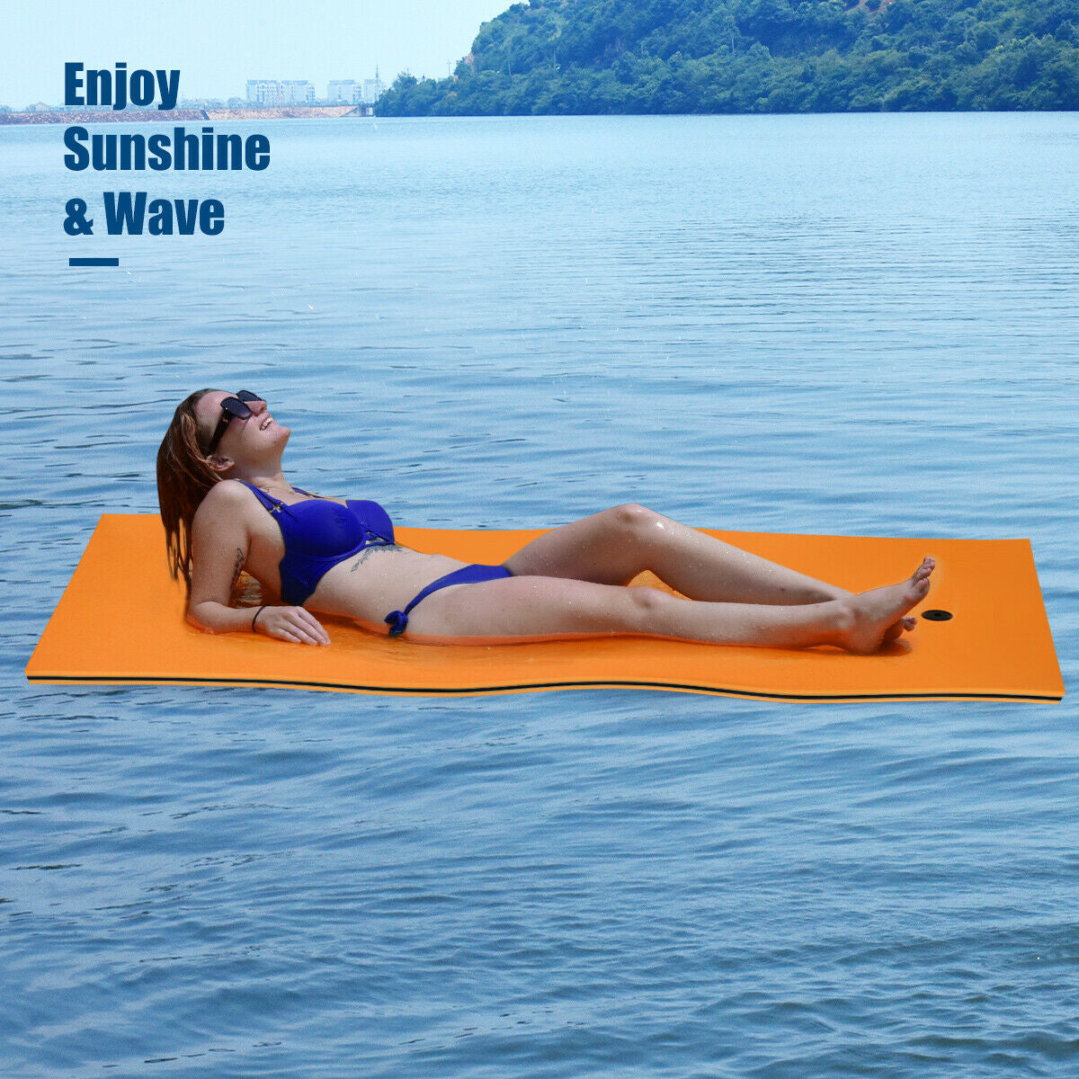 3-layer Tear-resistant Relaxing Foam Floating Pad, Orange Swimming at Gallery Canada
