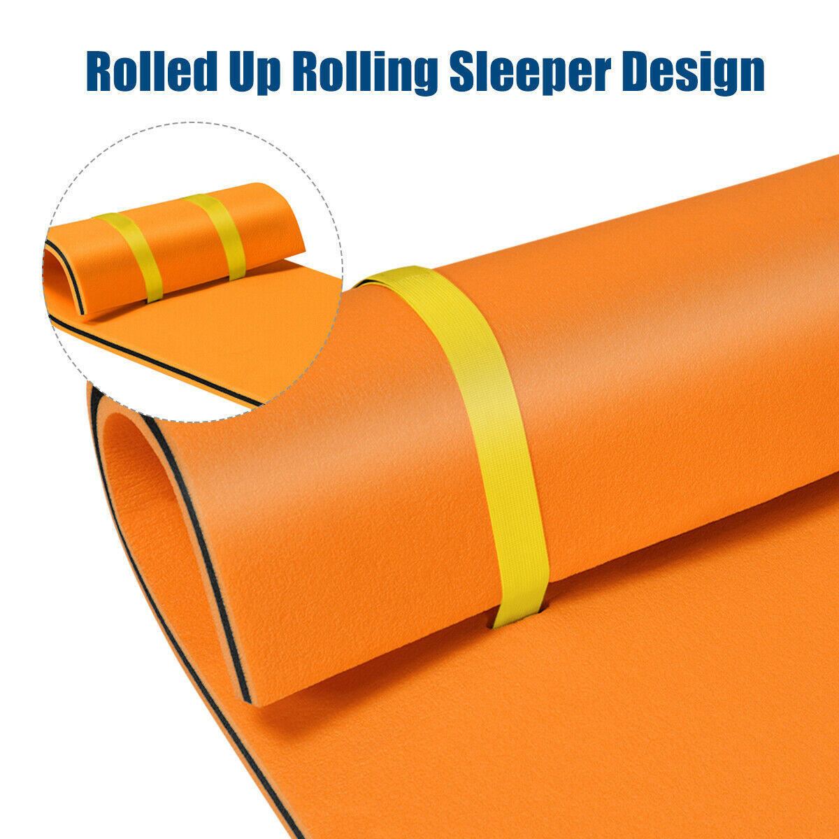 3-layer Tear-resistant Relaxing Foam Floating Pad, Orange Swimming at Gallery Canada