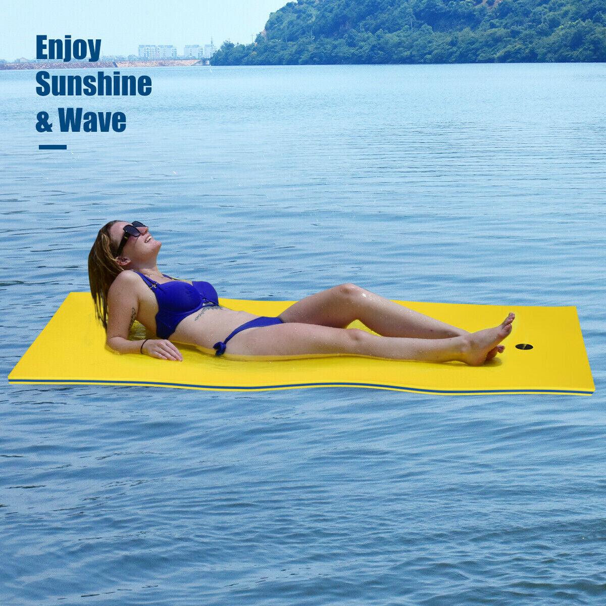 3-layer Tear-resistant Relaxing Foam Floating Pad, Yellow Swimming at Gallery Canada