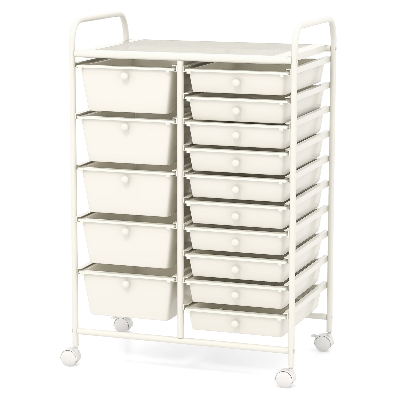 15-Drawer Utility Rolling Organizer Cart Multi-Use Storage, White File Cabinets   at Gallery Canada