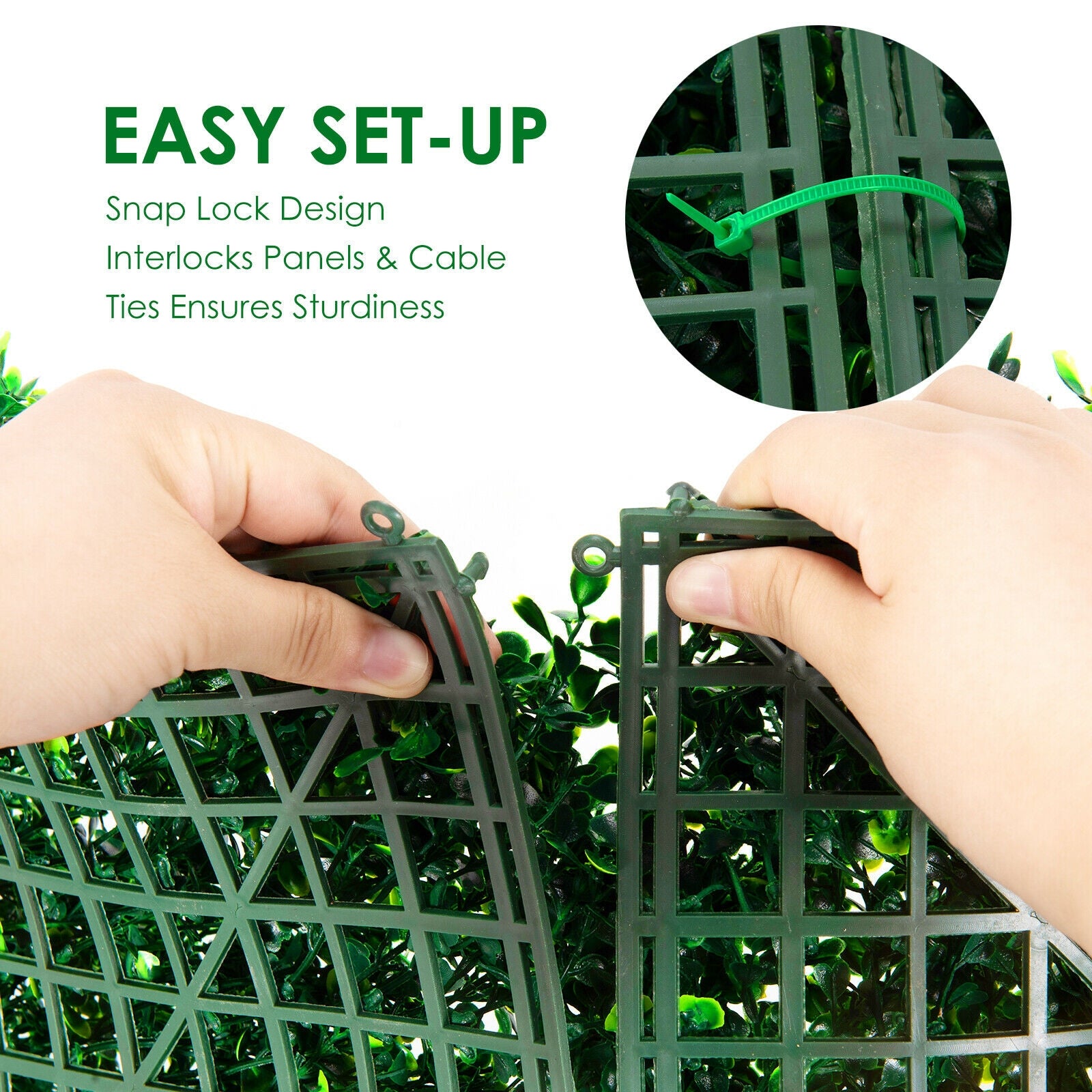 12 Pieces Artificial Boxwood Panels for Wedding Decor Fence Backdrop, Green Decorative Fencing & Flooring at Gallery Canada