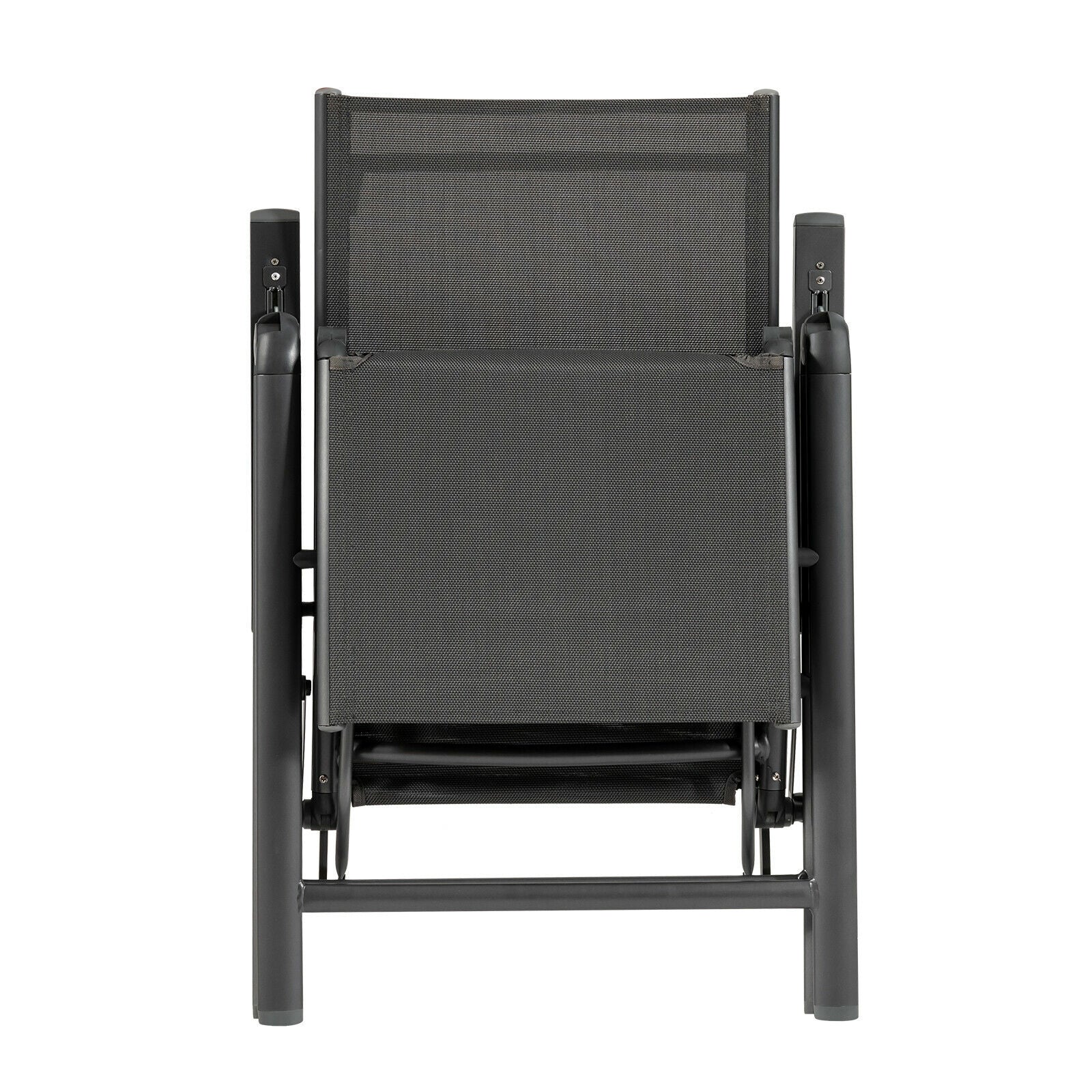 Aluminum Frame Outdoor Foldable Reclining Chair, Gray Beach & Lawn Chairs at Gallery Canada