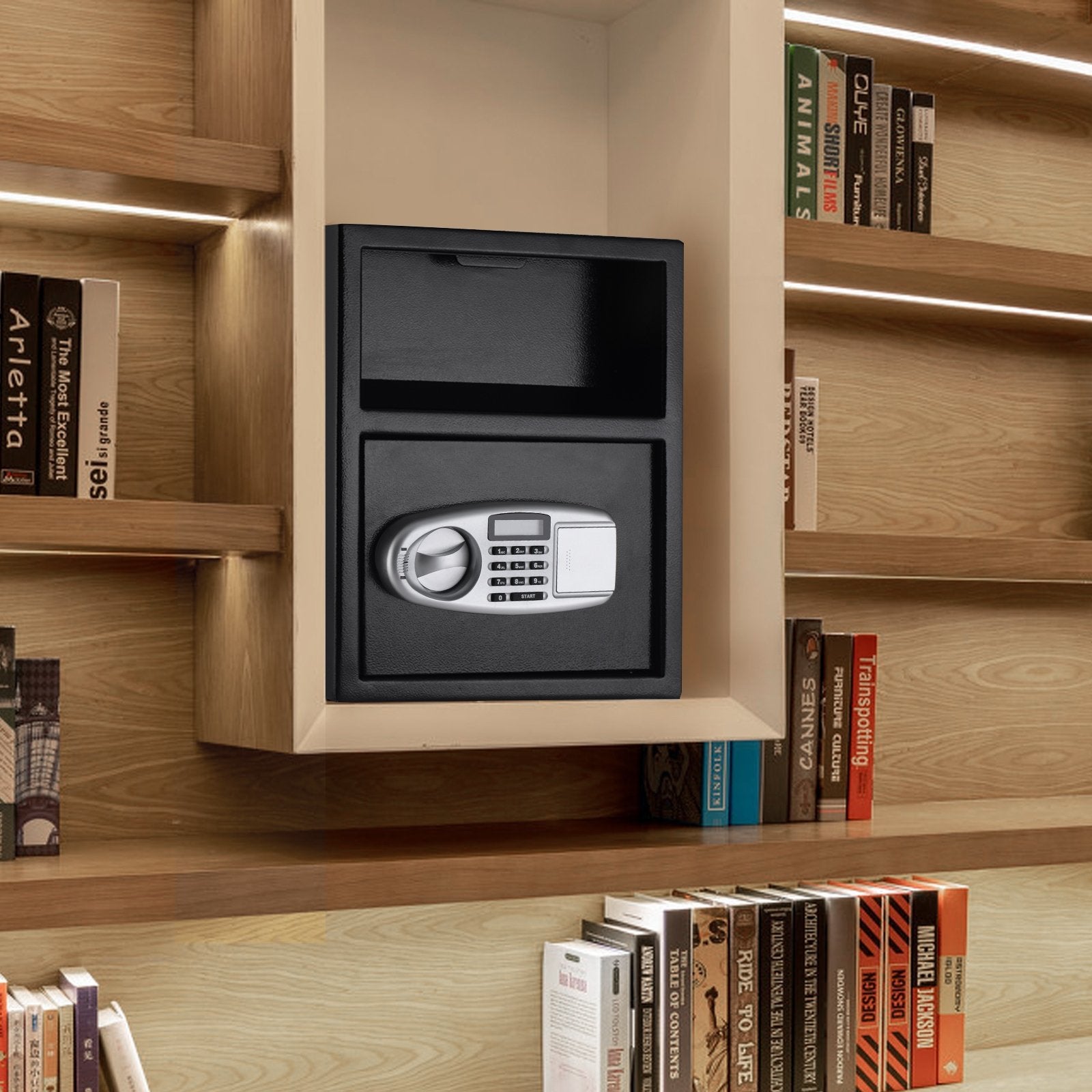 Digital Deposit Safe Box Depository with Front Drop for Jewelry and Cash, Black Safe Box at Gallery Canada