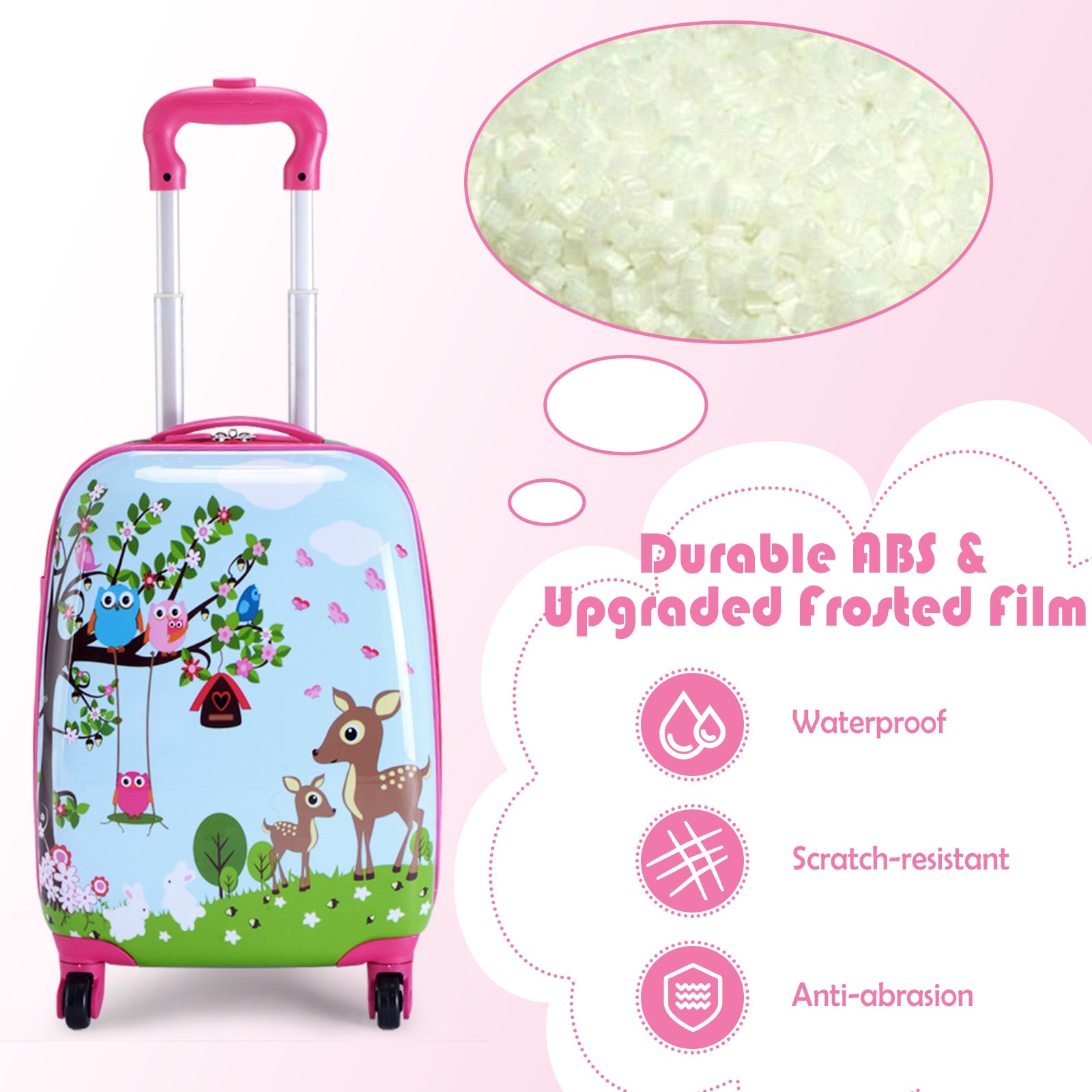 2 Pieces ABS Kids Suitcase Backpack Luggage Set, Blue Kids Luggage at Gallery Canada