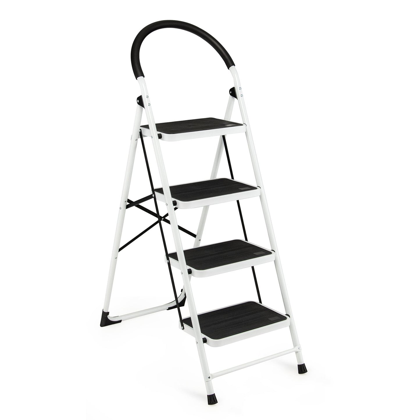 4-Step Folding Ladder with Anti-Slip Pedal Platform 330Lbs Capacity, Black Ladders Black  at Gallery Canada