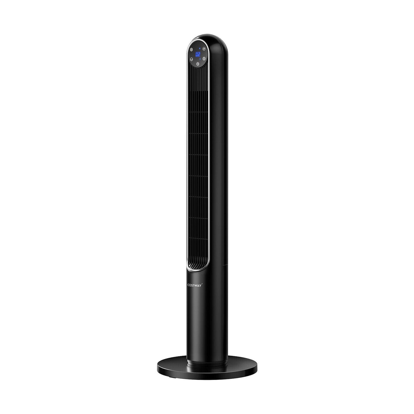 42 Inch 80 Degree Tower Fan with Smart Display Panel and Remote Control, Black Fans at Gallery Canada