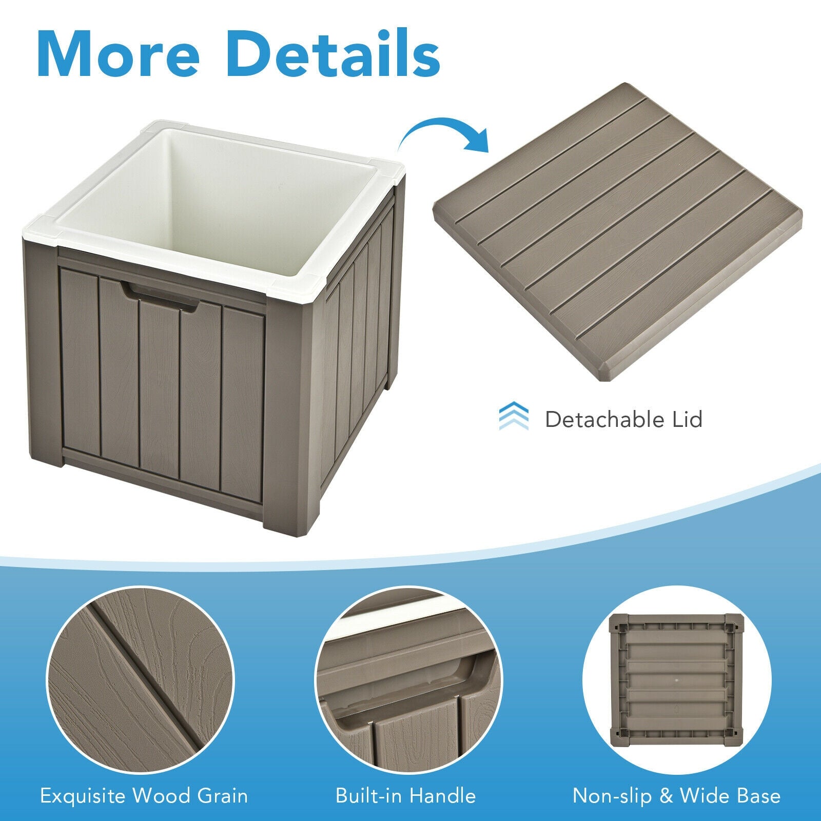 10 Gallon Storage Cooler for Picnic and Outdoor Activities, Brown Coolers at Gallery Canada