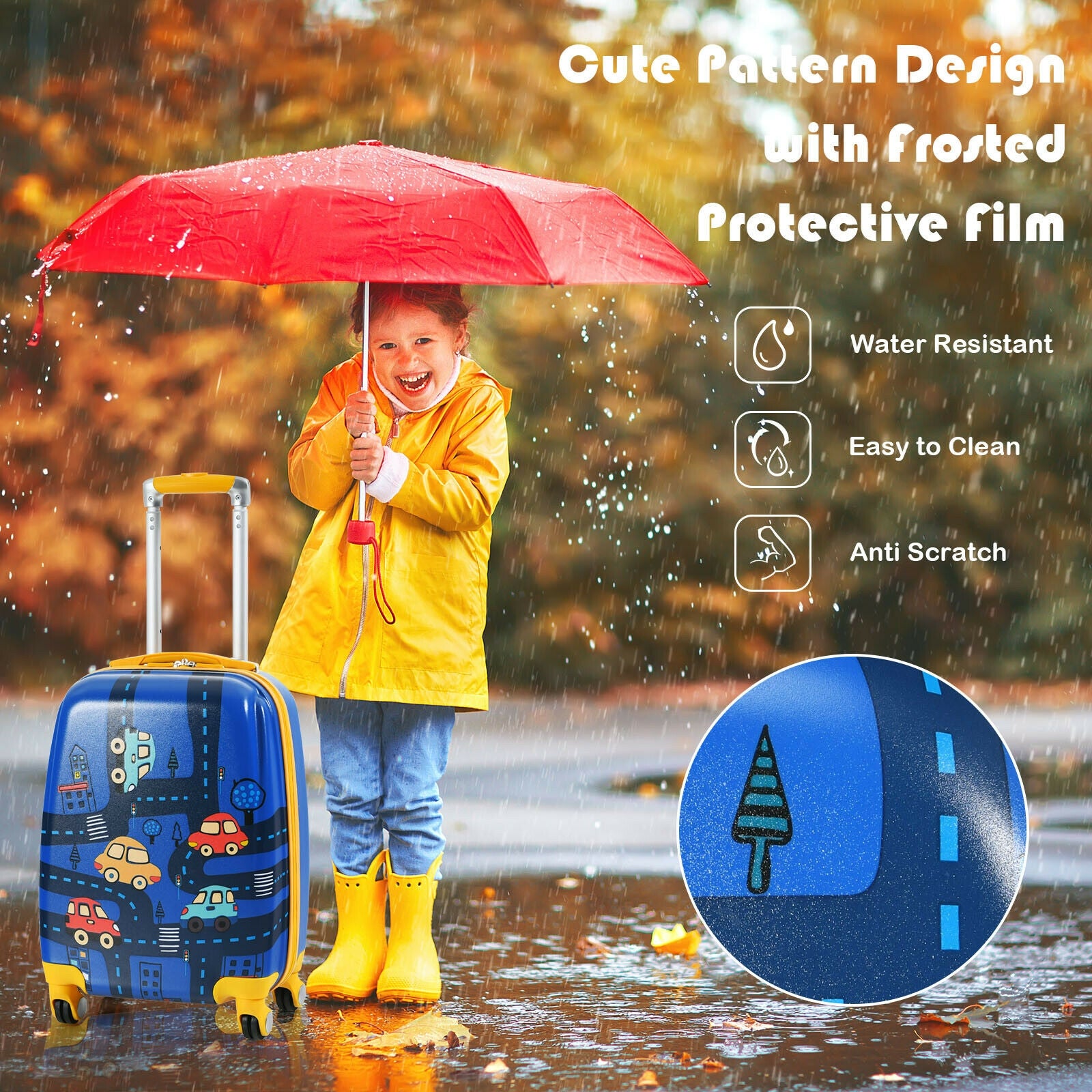 2 Pieces Kids Luggage Set with Backpack and Suitcase for Travel, Blue Kids Luggage at Gallery Canada