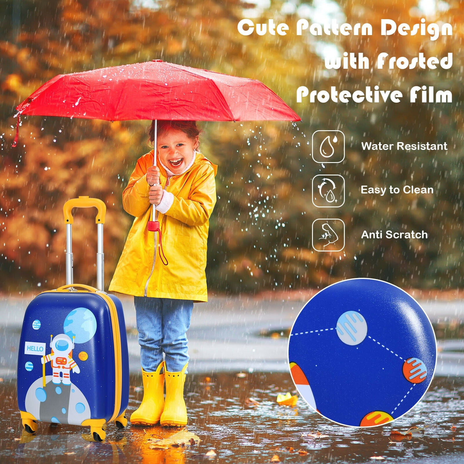 2 Pieces Kids Lightweight Luggage Set with Backpack and Suitcase for Travel, Blue Kids Luggage at Gallery Canada