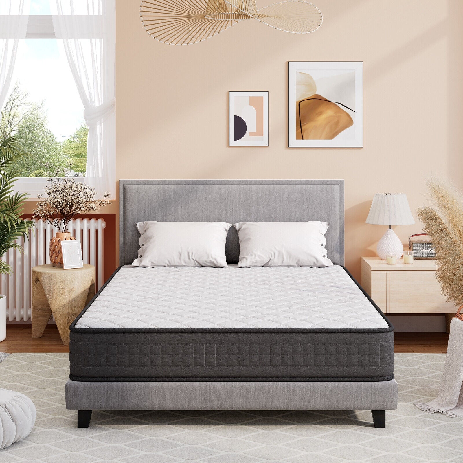 8 Inch Breathable Memory Foam Bed Mattress Medium Firm for Pressure Relieve-Queen Size, White Mattresses at Gallery Canada