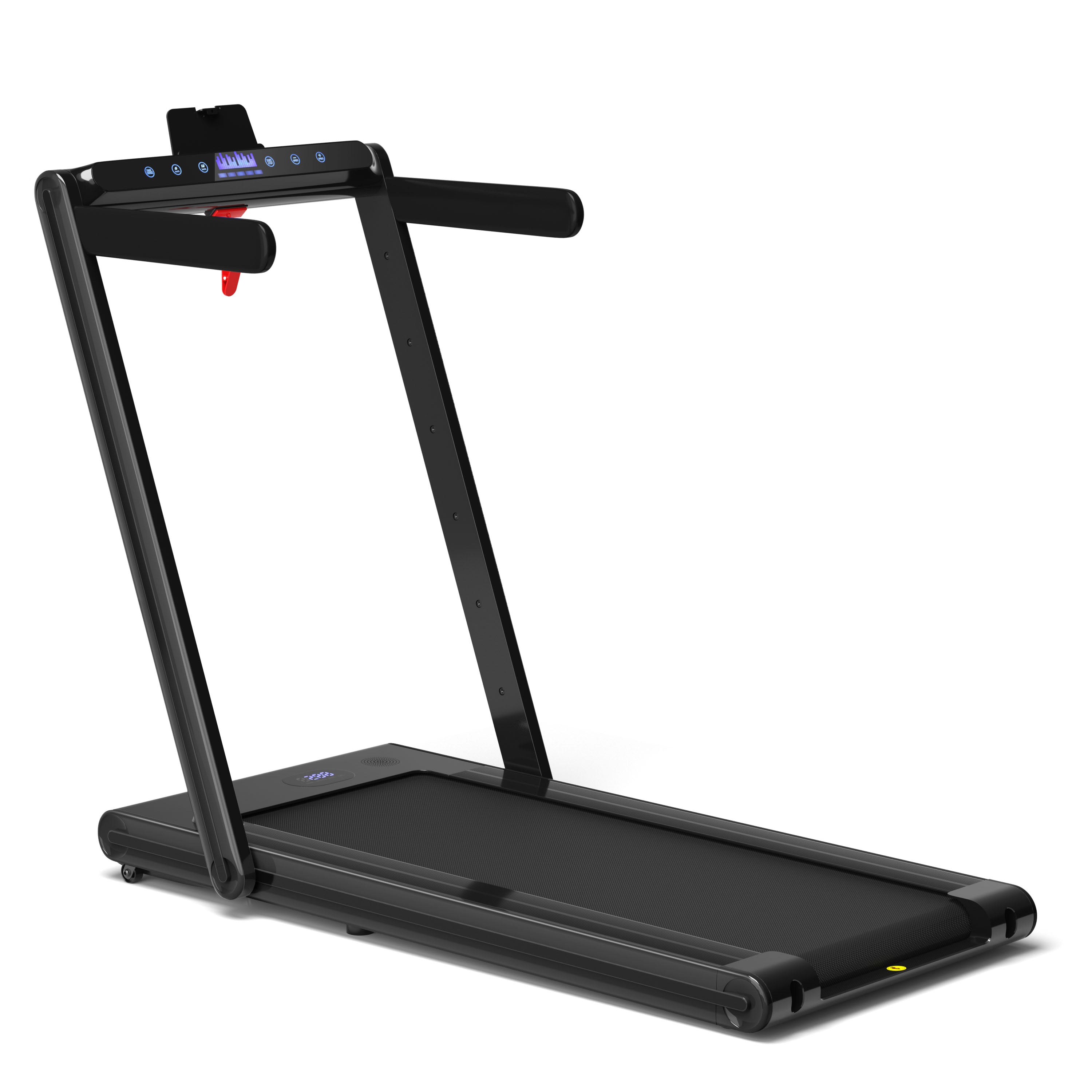 2-in-1 Folding Treadmill 2.25HP Jogging Machine with Dual LED Display, Black Treadmills at Gallery Canada