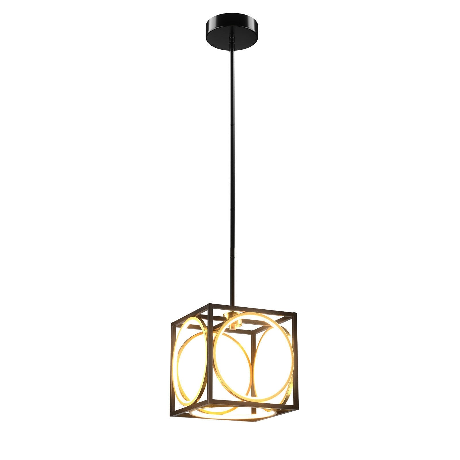 Modern LED Pendant Light with 42 Inches Adjustable Suspender, Black Ceiling Lights at Gallery Canada