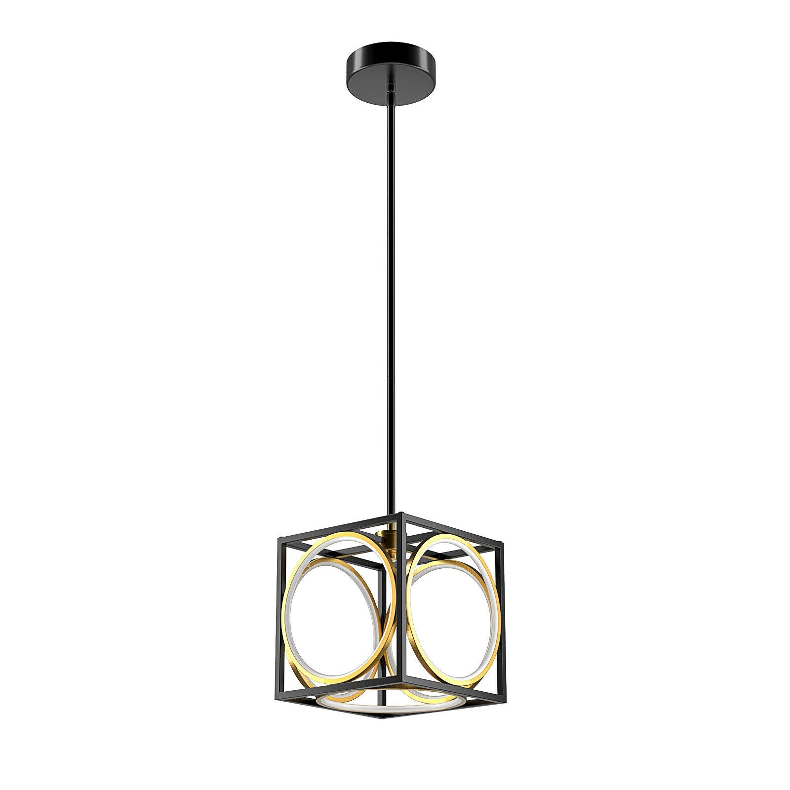 Modern LED Pendant Light with 42 Inches Adjustable Suspender, Black Ceiling Lights at Gallery Canada