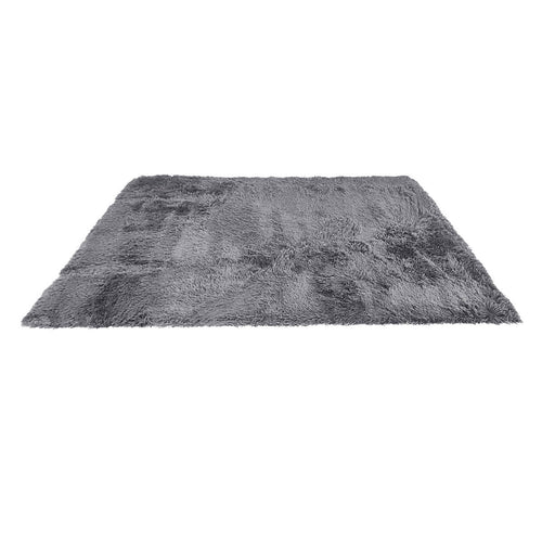 4 x 6 Feet Modern Shag Rug with Non-slip Grip Dots, Gray