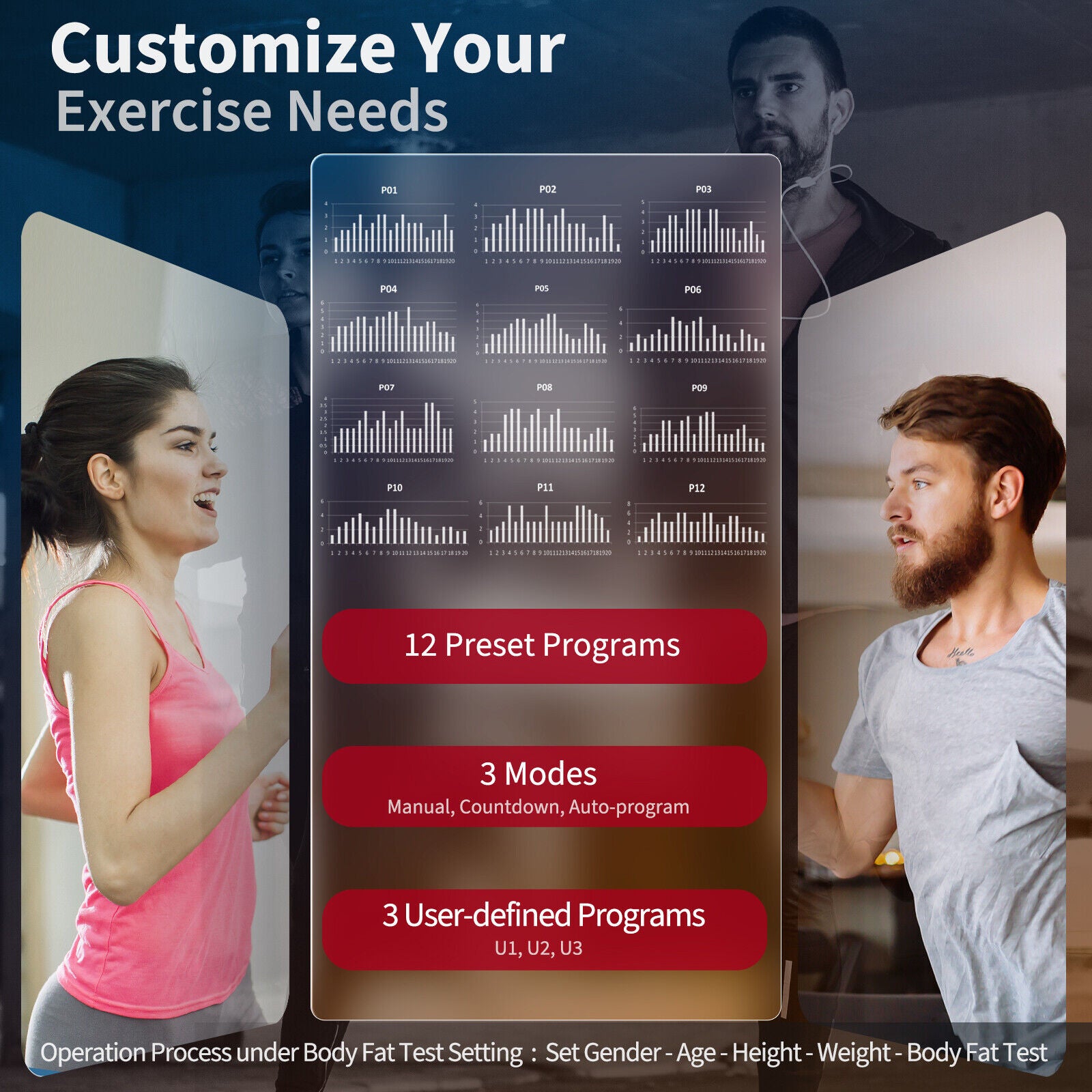 3.75HP Folding Treadmill with APP and 12 Preset Programs, Black Treadmills at Gallery Canada