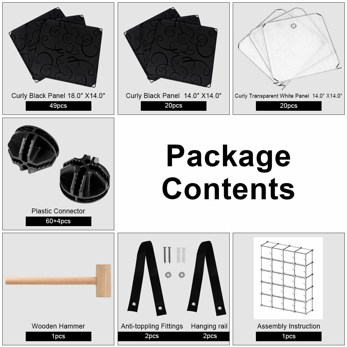 20-Cube DIY Plastic Cube Storage Organizer with Doors, Transparent Clothing & Closet Storage at Gallery Canada