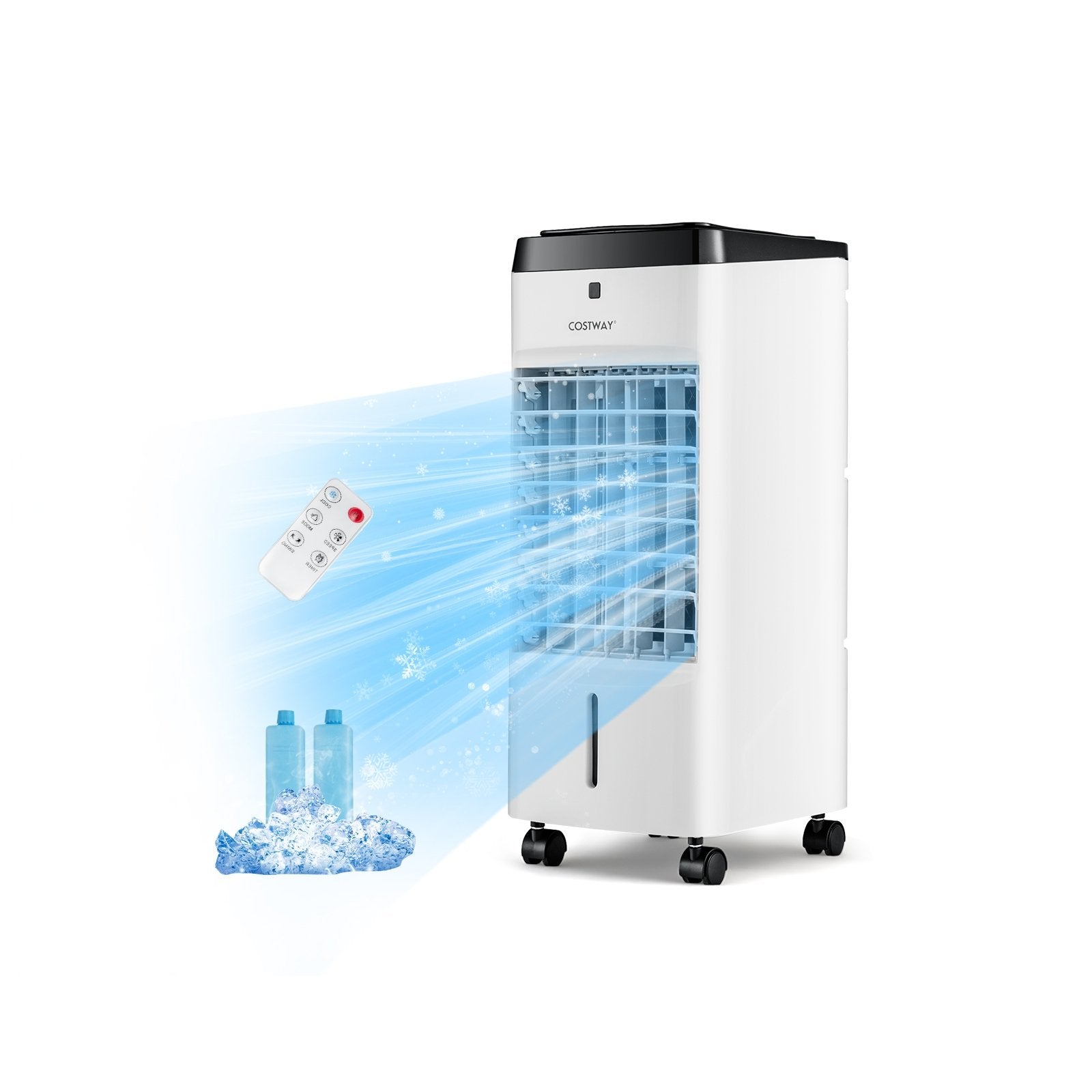 3-in-1 Evaporative Air Cooler with 4 Modes, White Air Coolers White at Gallery Canada