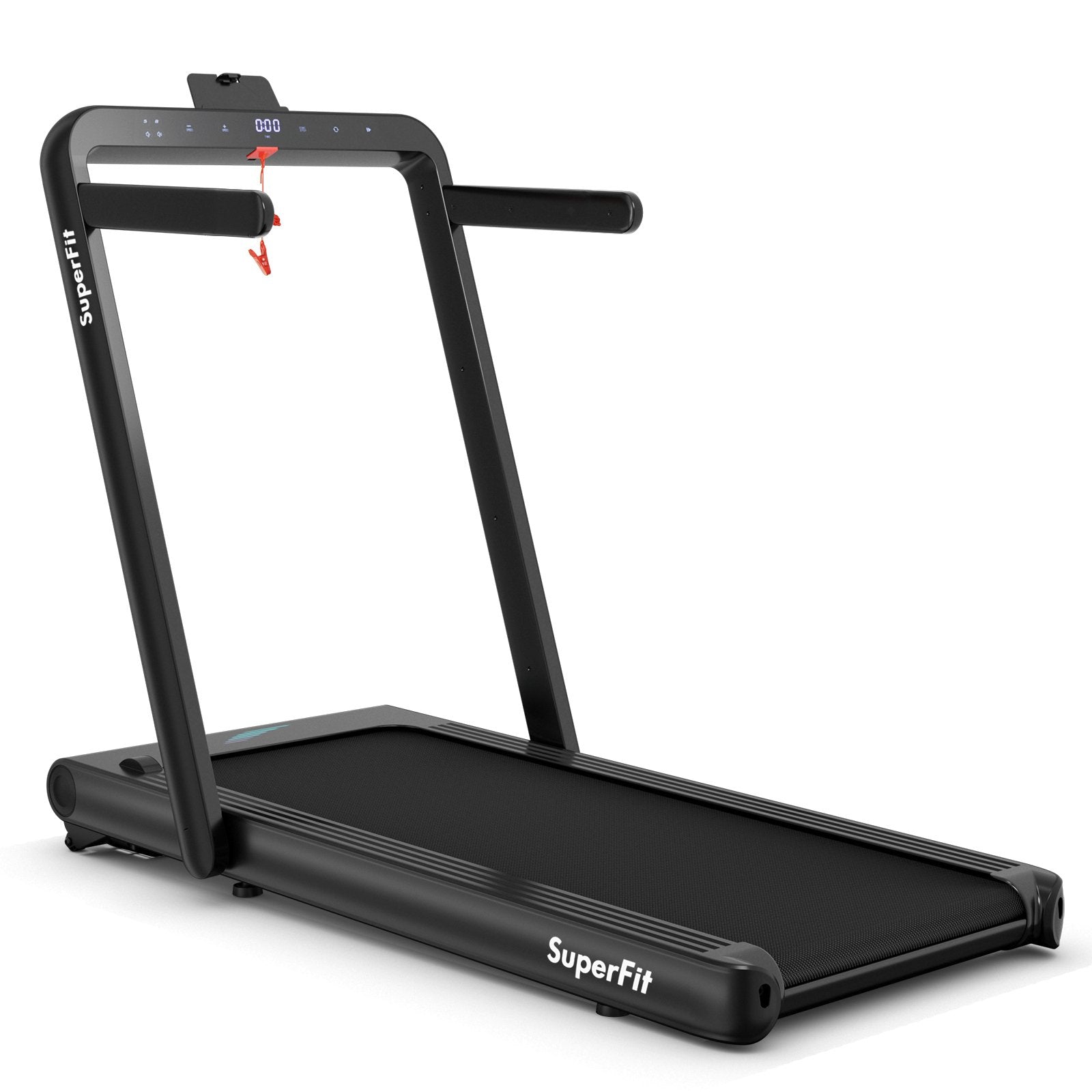 4.75HP 2 In 1 Folding Treadmill with Remote APP Control, Black Treadmills Black at Gallery Canada