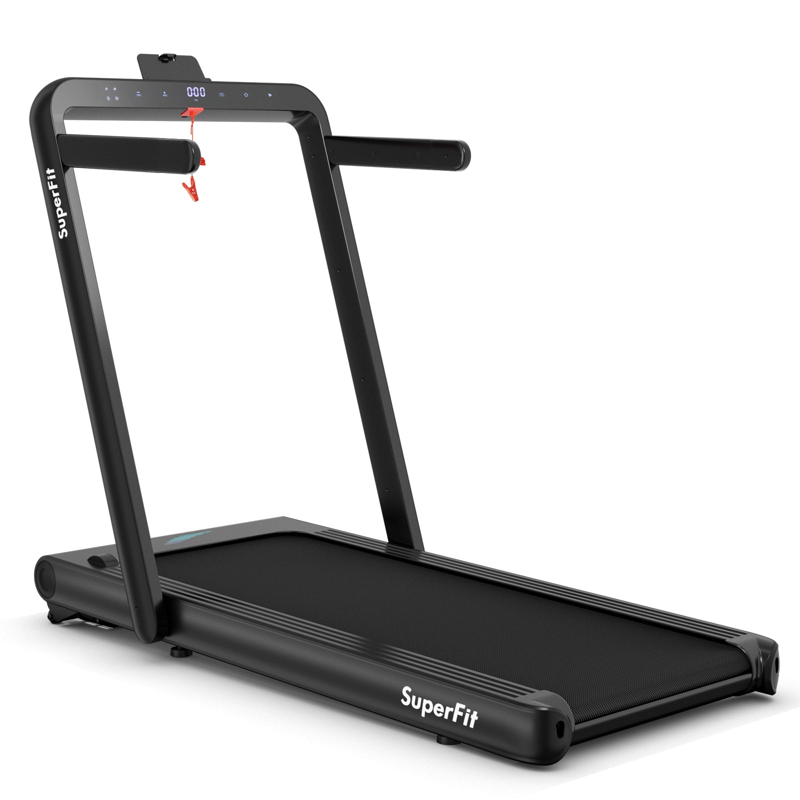 4.75HP 2 In 1 Folding Treadmill with Remote APP Control, Black Treadmills at Gallery Canada