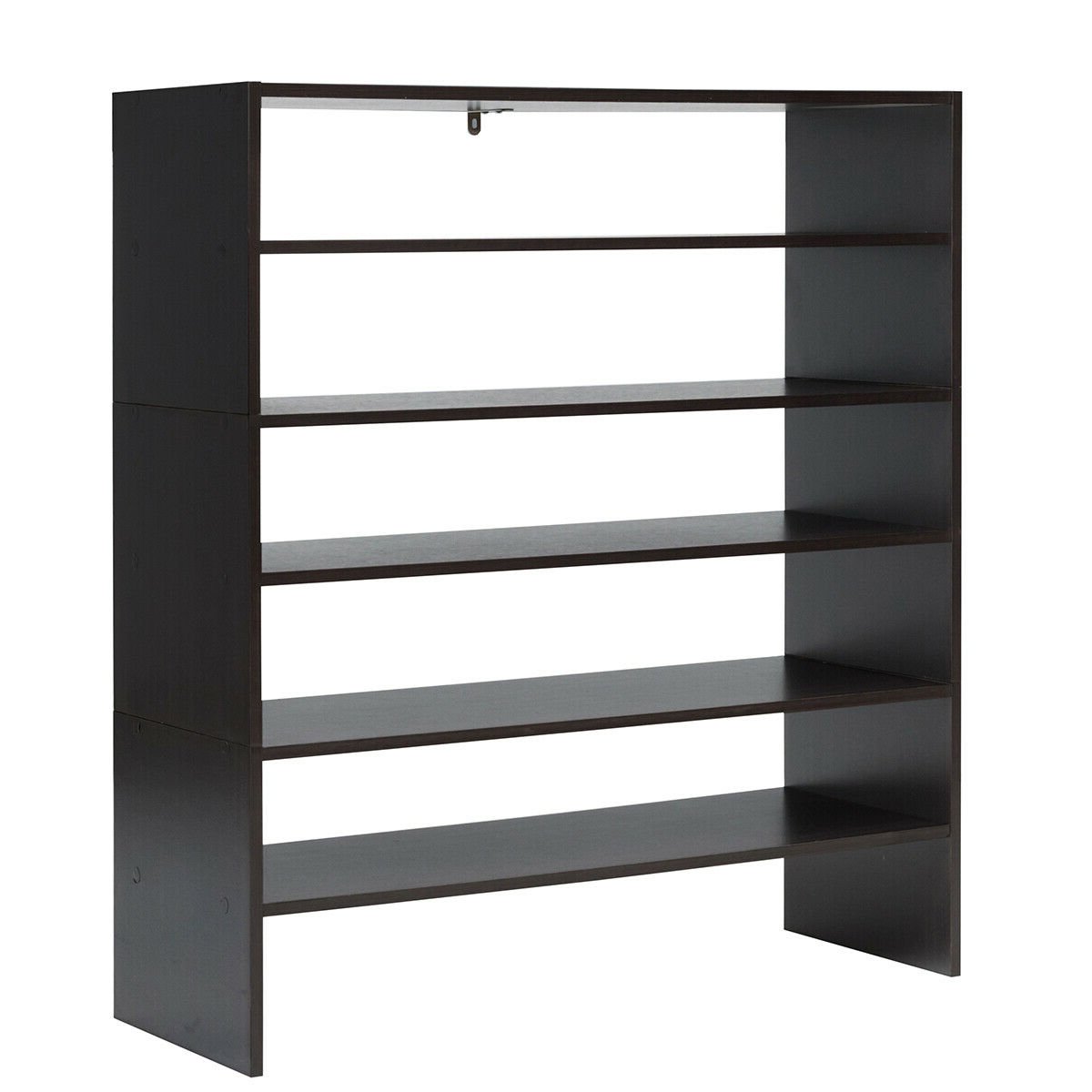 3 Pieces 31-Inch Stackable Multi-Shape Shoe Rack, Brown Shoe Racks & Storage Benches Brown at Gallery Canada