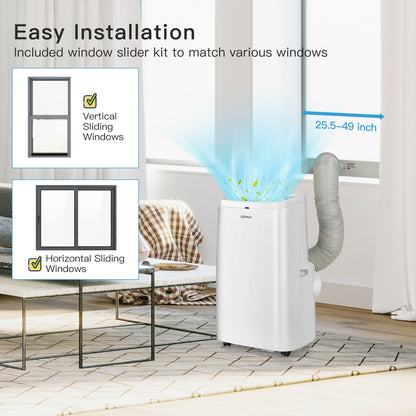 White 9000BTU 3-in-1 Portable Air Conditioner with Remote, White Portable Air Conditioners at Gallery Canada